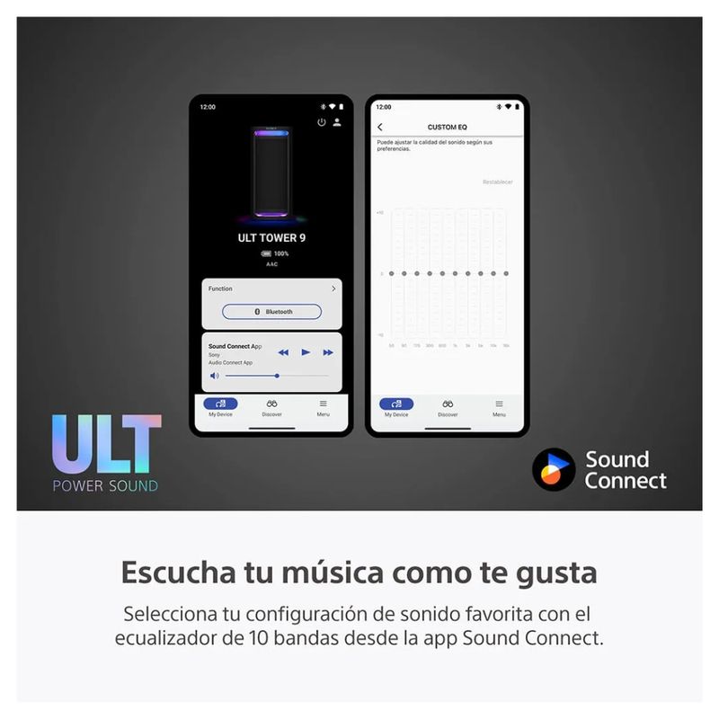 Parlante Sony ULT TOWER 9 negro enlace app