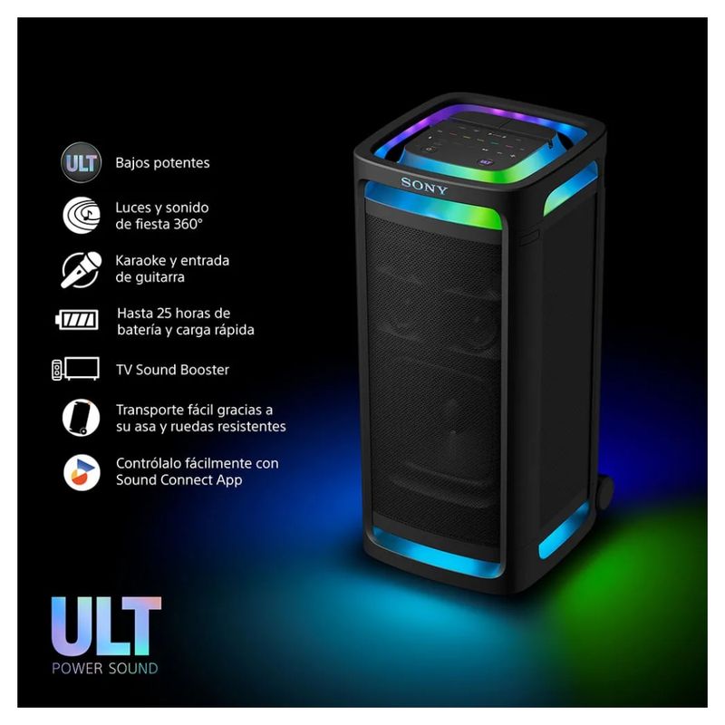 Parlante Sony ULT TOWER 9 negro Bluetooth 5.3