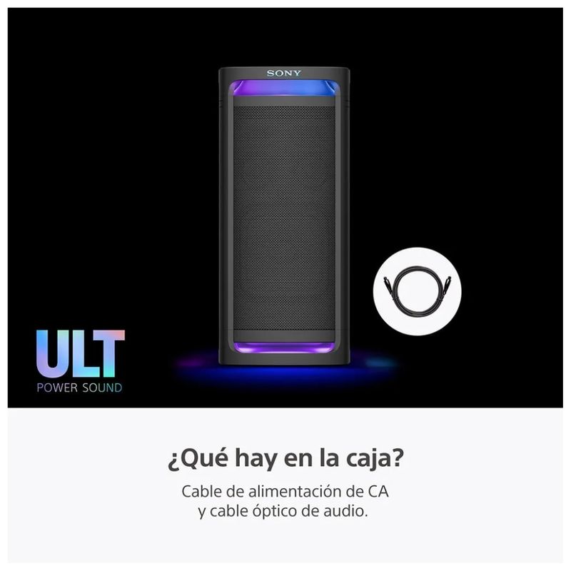 Parlante Sony ULT TOWER 9AC negro conexión a corriente