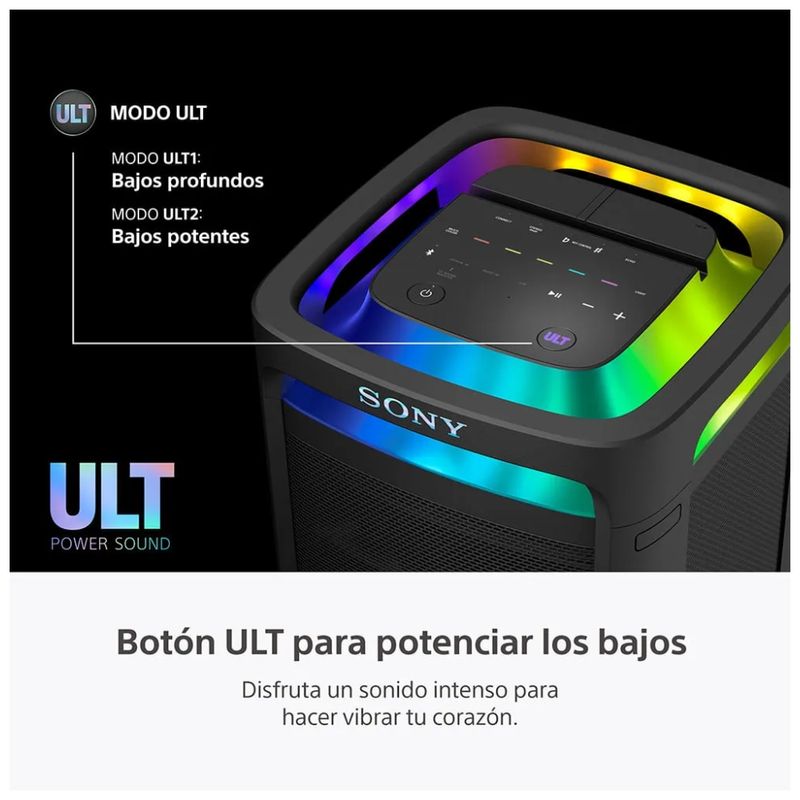 Parlante Sony ULT TOWER 9AC negro Bluetooth 5.3