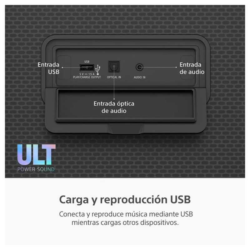 Parlante Sony ULT TOWER 9AC negro entradas auxiliares