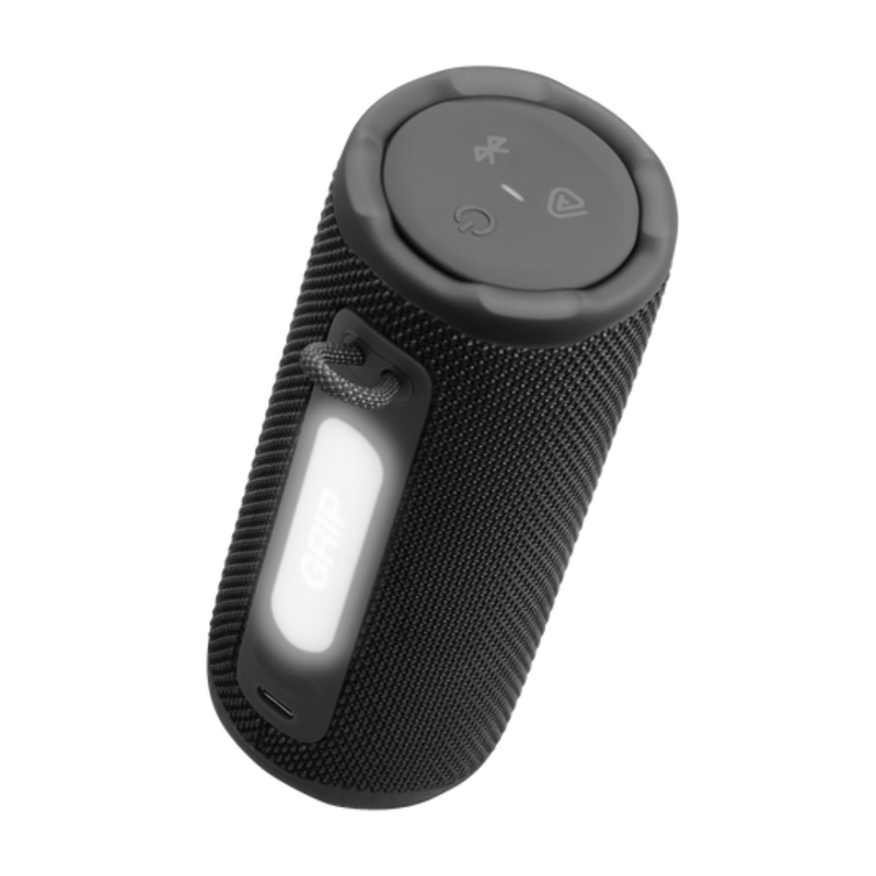 Parlante JBL Grip negro vista lateral