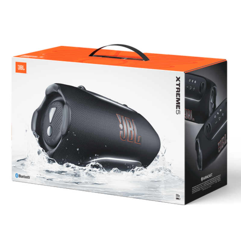 Parlante JBL Xtreme 5 negro contenido de caja