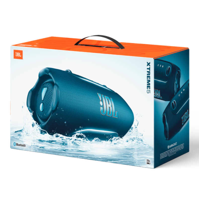 Parlante JBL Xtreme 5 azul contenido de caja