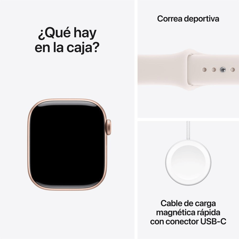 Smartwatch Apple Watch Series 11 GPS 42mm contenido de caja