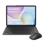 Tablet Huawei MatePad 11.5 2025 PaperMatte 256GB gris con teclado lápiz y mouse vista frontal