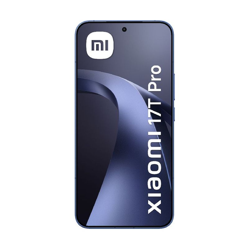 Celular Xiaomi 17T Pro 5G 512GB azul + Tag 4 Pack frontal celular
