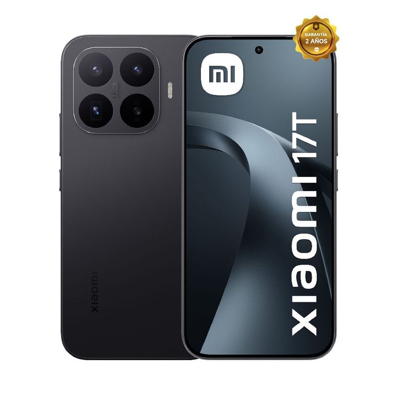Celular Xiaomi 17T 5G 512GB negro + Tag 4 Pack frontal garantía