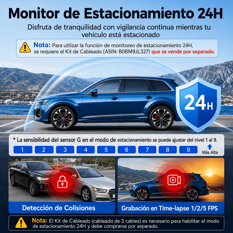 Dashcam Azdome PG17 Max espejo 4K GPS Wi-Fi 5GHz negra frontal uso