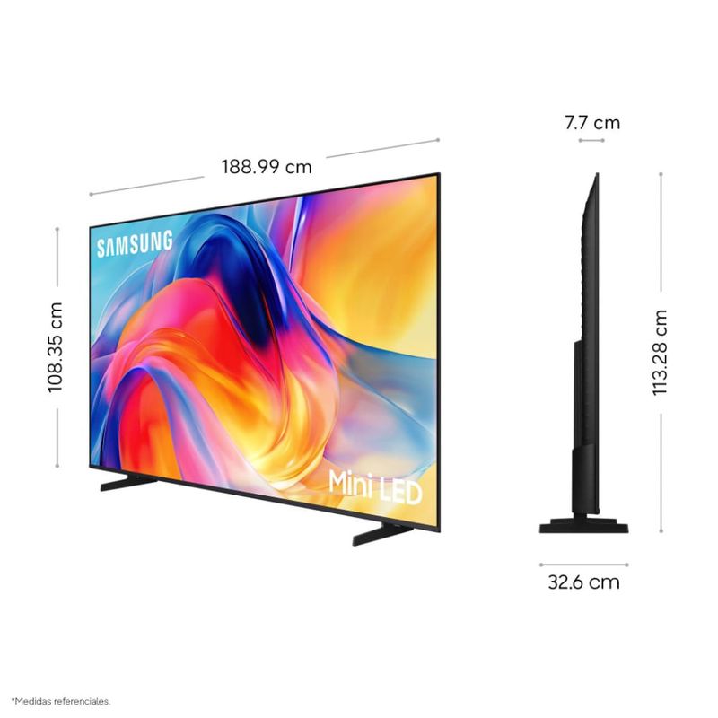 Smart TV Samsung UN85M70HAGXPE 85 pulgadas 4K Ultra HD Mini LED dimensiones
