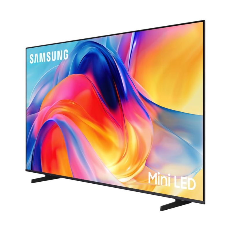 Smart TV Samsung UN85M70HAGXPE 85 pulgadas 4K Ultra HD Mini LED vista frontal oblicua