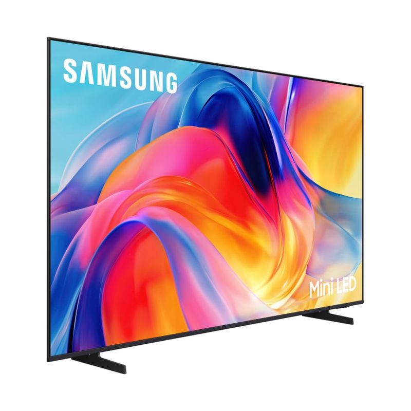 Smart TV Samsung UN85M70HAGXPE 85 pulgadas 4K Ultra HD Mini LED vista frontal oblicua