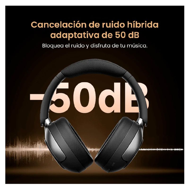 Audífonos QCY H3 Pro negro ANC 50dB