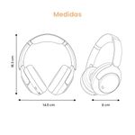 Audífonos QCY H3 Pro negro medidas