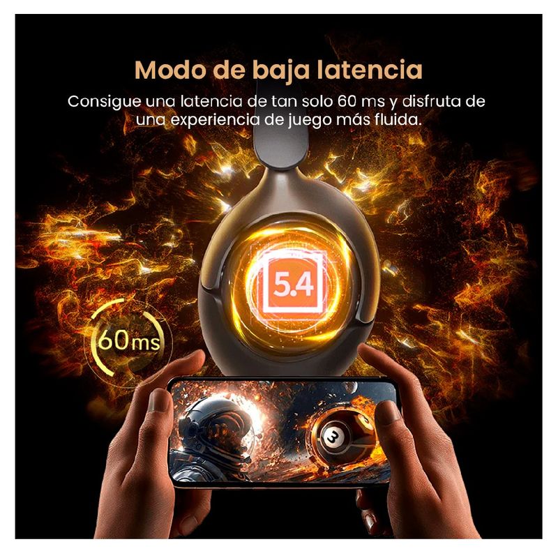 Audífonos QCY H3 Pro negro micrófonos con IA