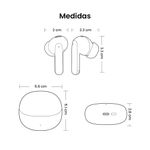 Audífonos QCY MeloBuds Pro dorado dimensiones