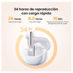 Audífonos QCY MeloBuds Pro dorado batería hasta 34 horas