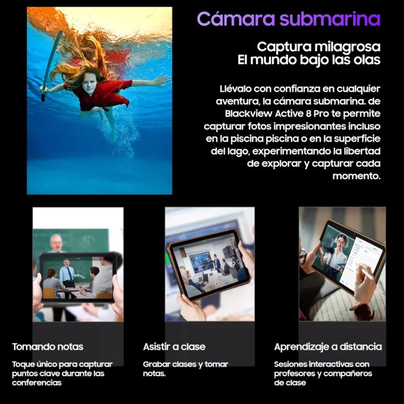 Tablet Blackview Active 8 Pro 10.36 pulgadas 256GB especificaciones