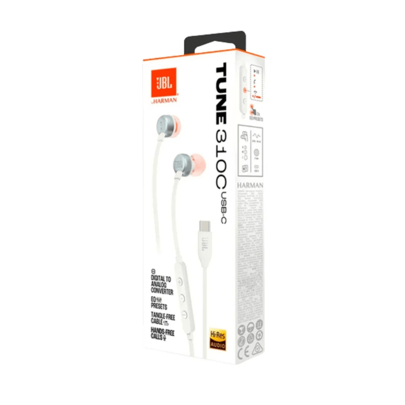 Audífonos JBL Tune 310C USB-C Hi-Res Pure Bass In-Ear diagonal