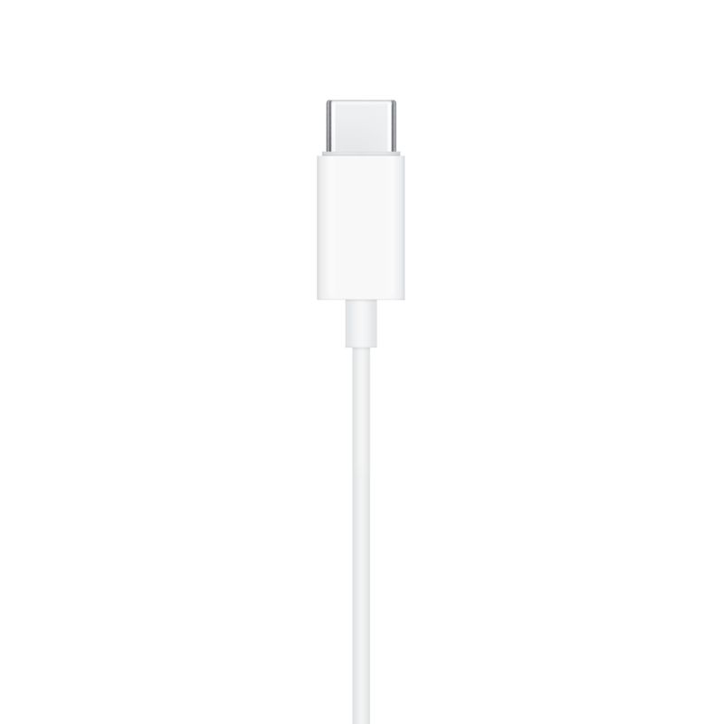 Audífonos EarPods USB-C con micrófono blanco vista del conector