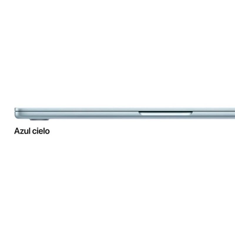 MacBook Air Apple M5 13 pulgadas Sky Blue vista lateral