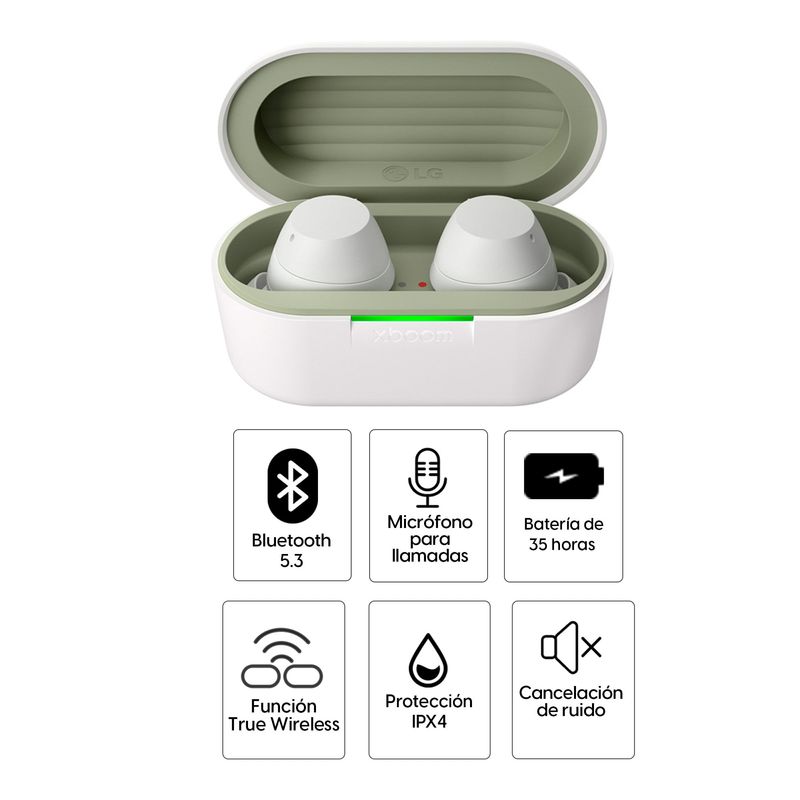 Audífonos LG Buds Lite con Bluetooth True Wireless blanco especificaciones