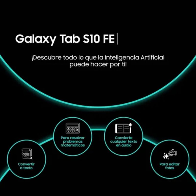 Tablet Samsung Galaxy Tab S10 FE 10.9" 8GB 128GB hasta 13 horas gris especificaciones