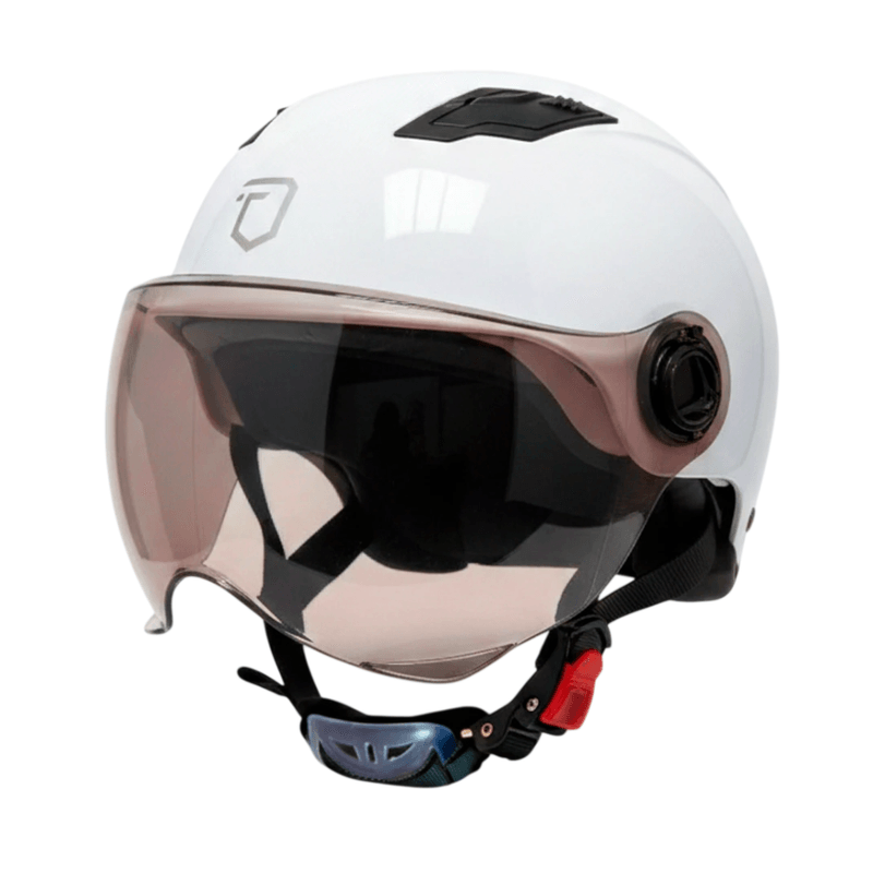 Casco moto Futur Urban talla L blanco vista lateral