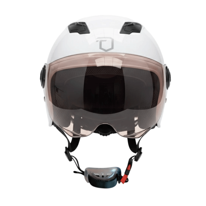 Casco moto Futur Urban talla L blanco vista frontal