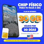 Chip físico MIFI USA 30GB 30 días solo datos beneficios
