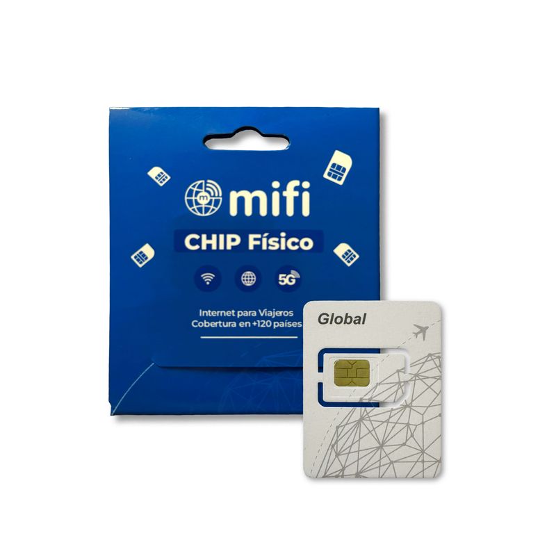 Chip físico MIFI Norteamérica 5GB 7 días FRONTAL