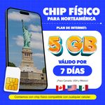 Chip físico MIFI Norteamérica 5GB 7 días FRONTALBENEFICIO