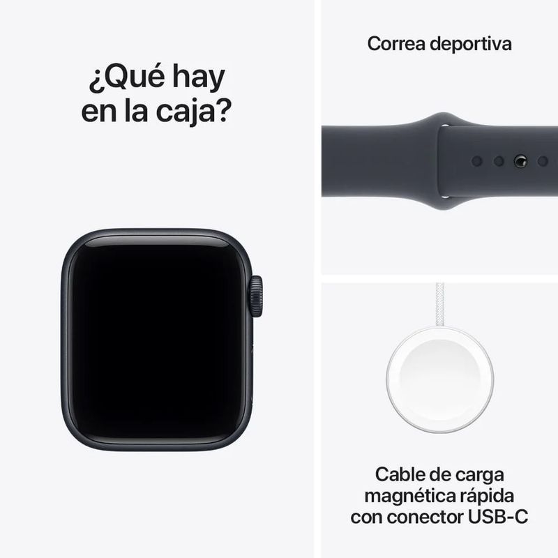 Apple Watch SE 3 40MM GPS Midnight contenido de caja