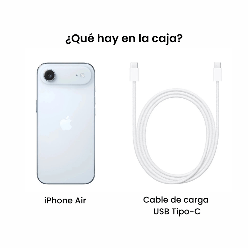 iPhone Air Sky Blue contenido de caja