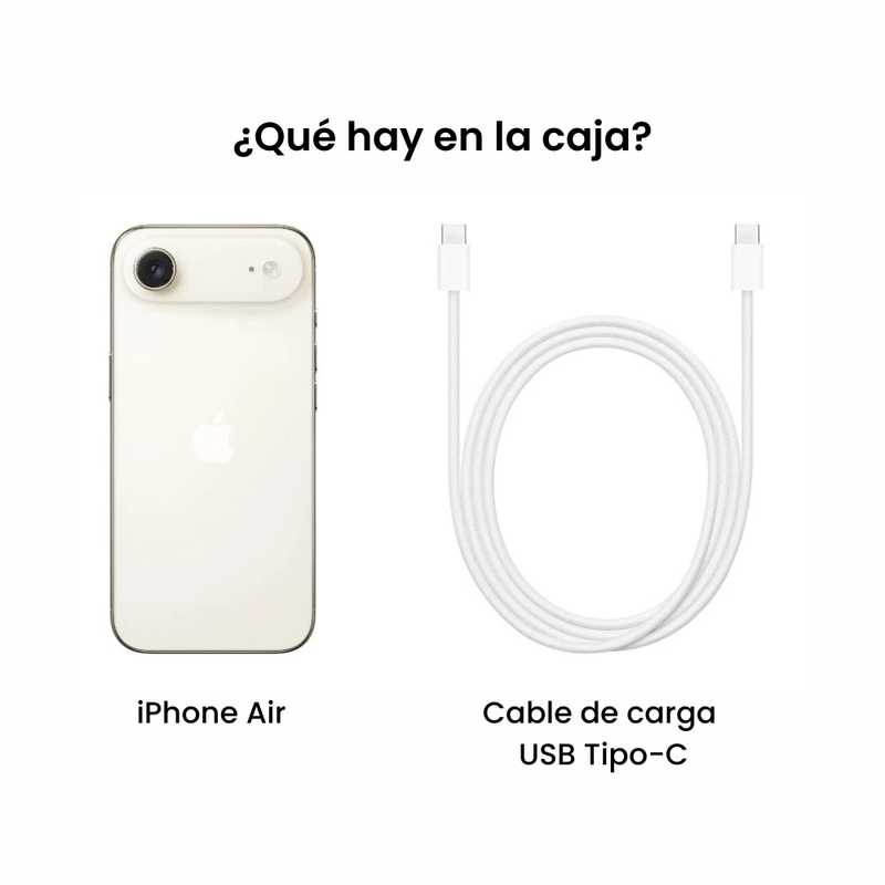 iPhone Air Light Gold contenido de caja