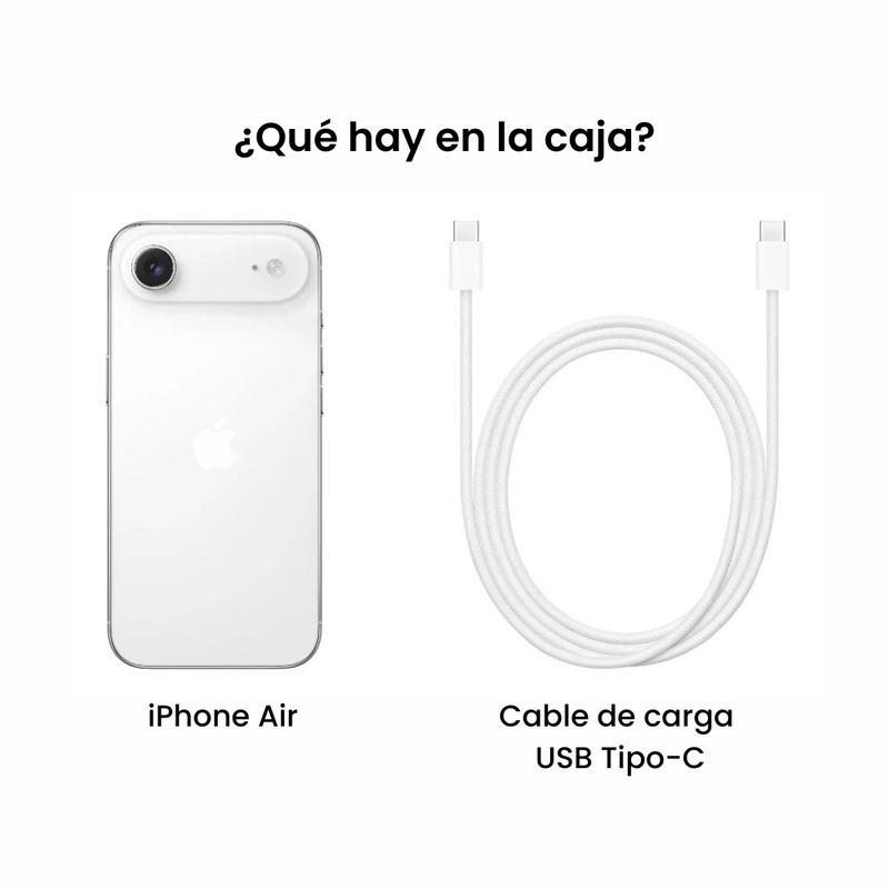 iPhone Air Cloud White contenido de caja
