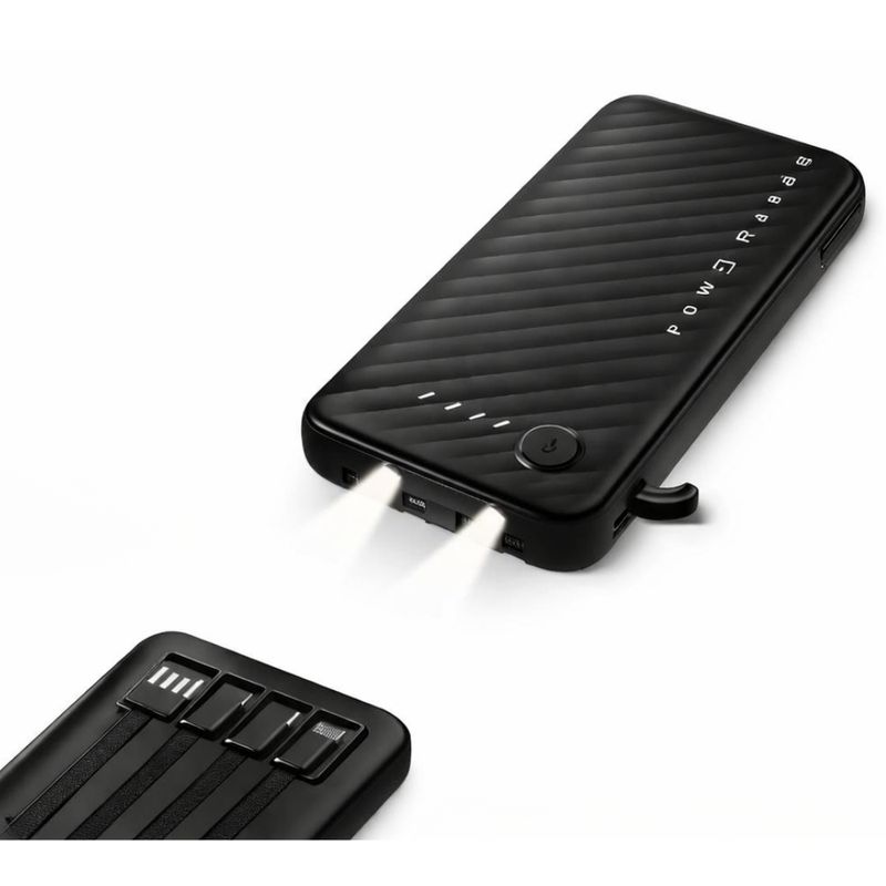 Batería externa Bossney 10000mAh, 22.5W con linterna LED FRONTAL frontal oblicuo