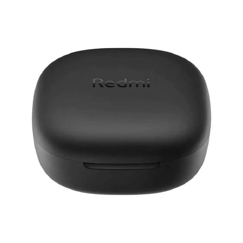 Audífonos Xiaomi Redmi Buds 6 Play bluetooth, negro, estuche cerrado en ángulo frontal