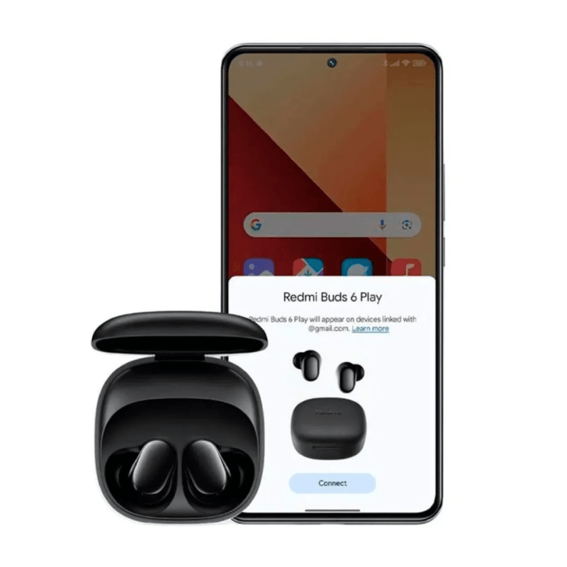 Audífonos Xiaomi Redmi Buds 6 Play bluetooth, negro, en uso