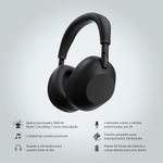 Audífonos bluetooth Sony WH-1000XM6 negros con sonido premium