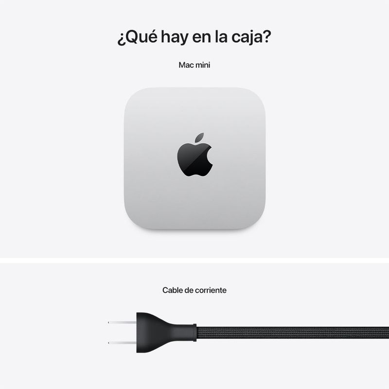 Computadora Apple Mac Mini M4 16GB 256GB gris contenido caja