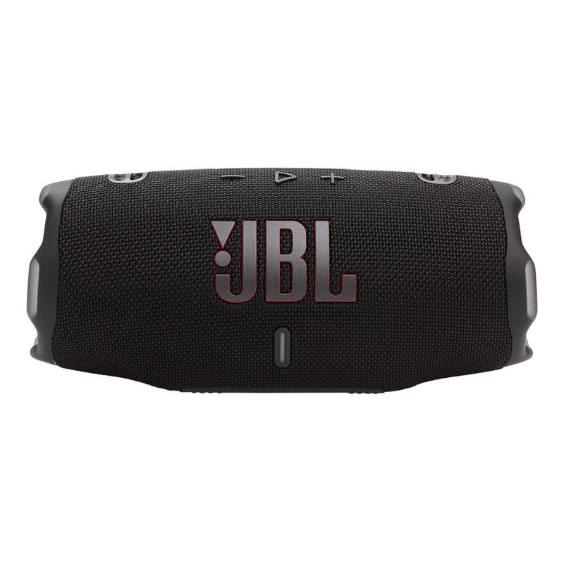 Parlante bluetooth JBL Charge 6 Auracast 40W negro vista frontal logo JBL