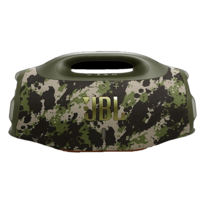 Parlante bluetooth JBL Boombox 4 alta potencia resistente IP68 color camuflado vista frontal