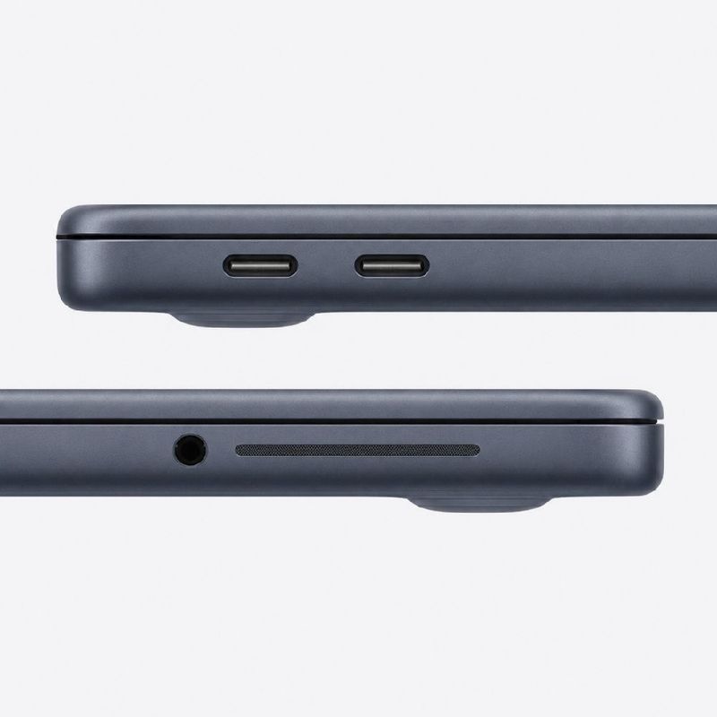 MacBook Neo 13" A18 Pro 8GB 512GB SSD índigo lateral puertos