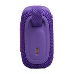 Parlante JBL Go 5 Bluetooth IP68 10h Portátil Púrpura lateral conexión