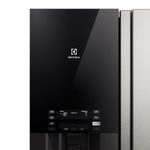 Refrigeradora Electrolux 481L gris con dispensador de agua dorsal