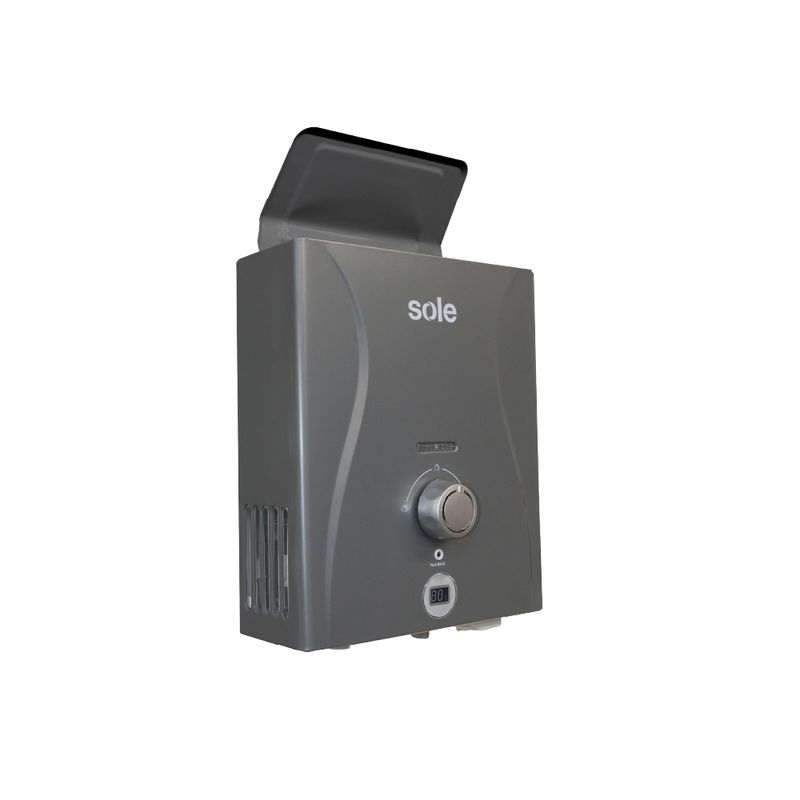 Calentador instantáneo Sole 5.5L GLP, 11KW, control total frontal oblicuo