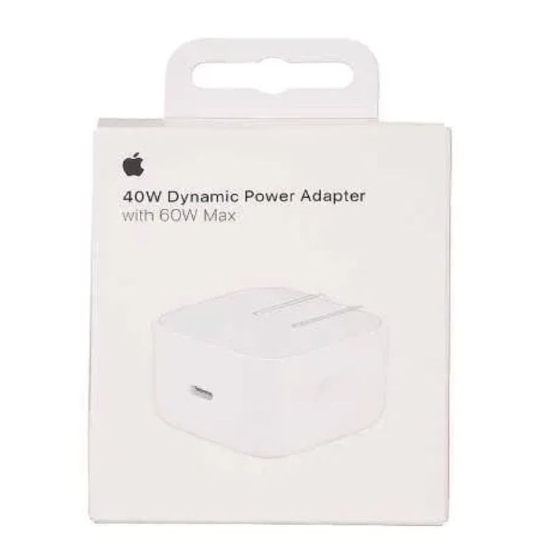 Cargador Apple USB-C 40W PD Dynamic Power Adapter blanco frontal