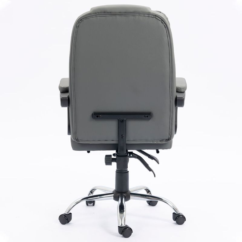 Silla gerencial Sillium reclinable con reposapiés gris dorsal