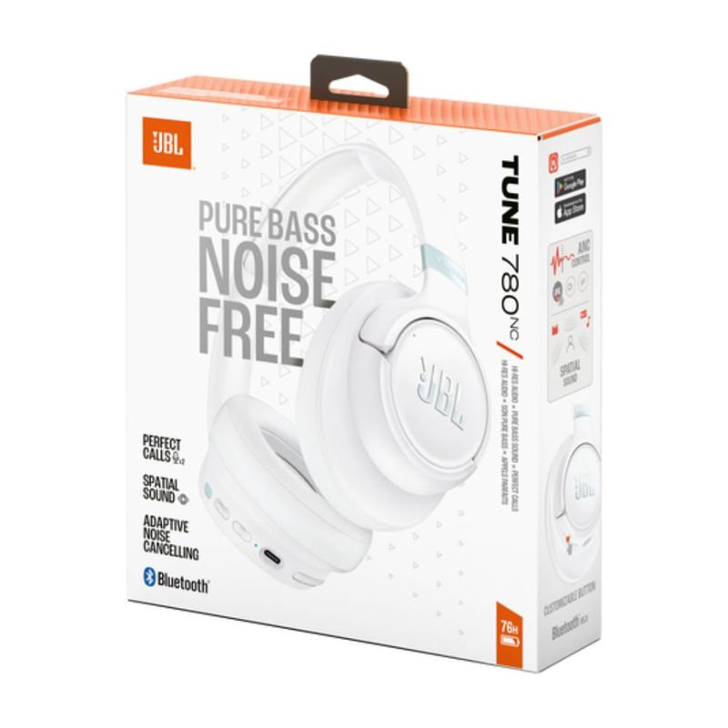 Audífonos JBL Tune 780NC Blanco contenido de caja